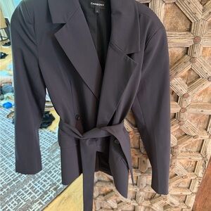 Carbon38 Black Belted Blazer